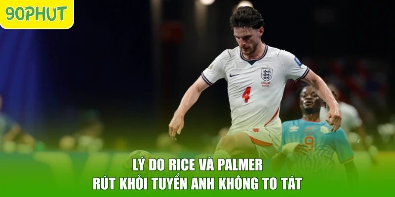 Lý do Rice và Palmer rút khỏi tuyển Anh không to tát